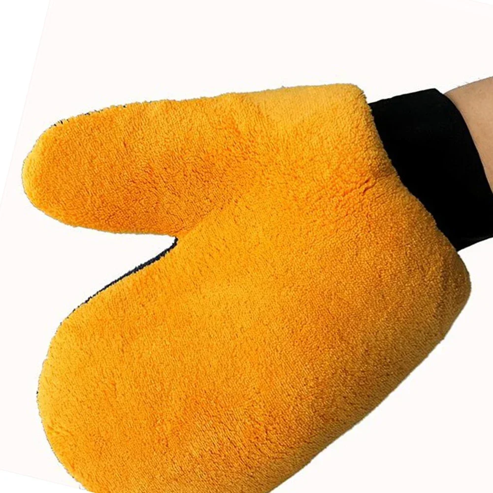 Car Washing Gloves Plush Soft Microfibre Car Cleaning Brush Water Absorption Car Body Washing Glove Duster Clearner Supplies