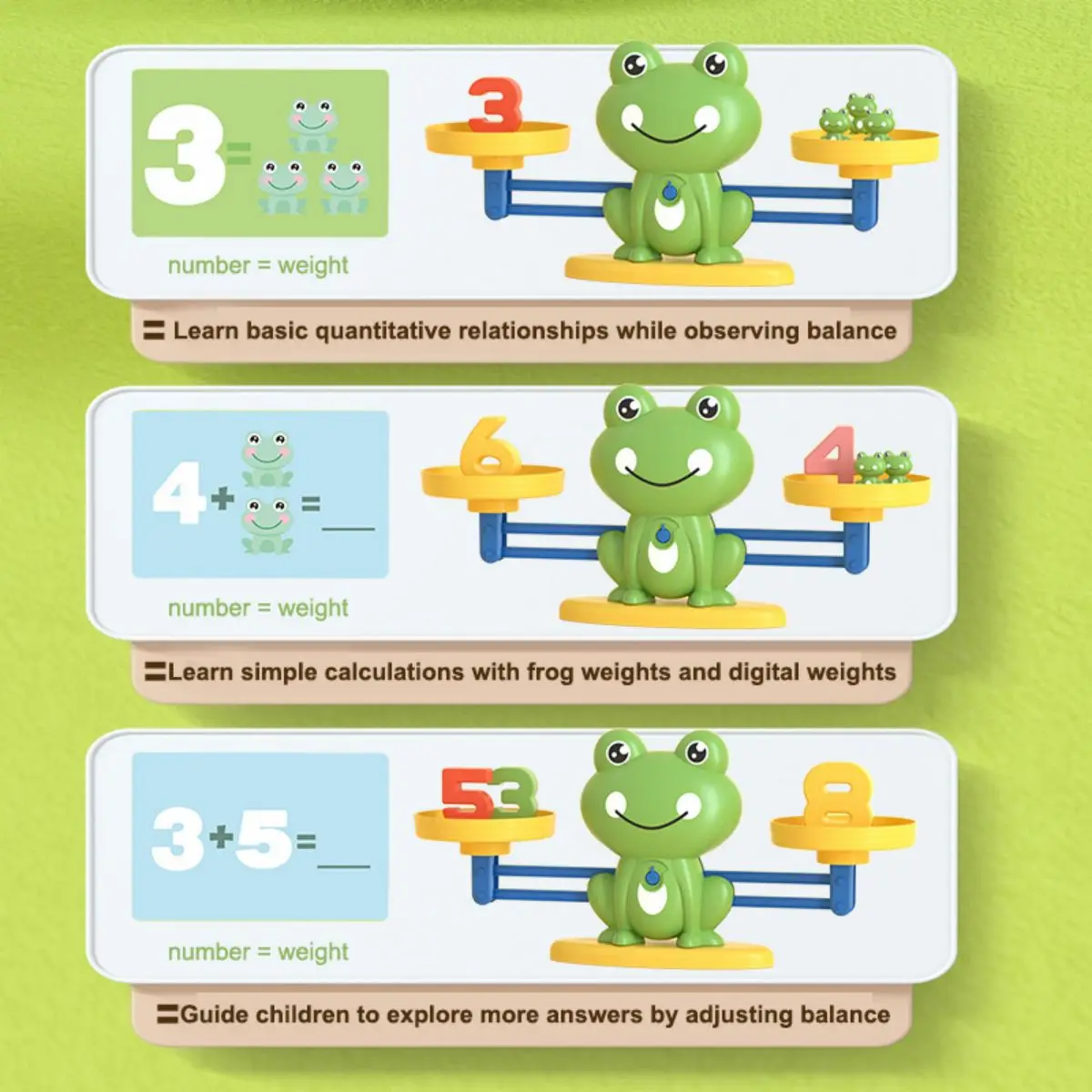 Frog Balance Math Game, Counting Toys for Boys & GirlsEducational Number Toy Fun ，Children's Gift， STEM Learning ，Age 3+