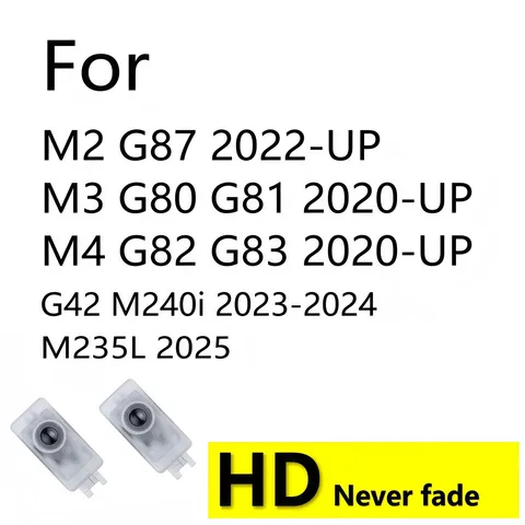 Проекционные LED-фонари для дверей автомобиля HD для BMW M2 G87 G42 M240i M3 G80 G81 M4 G82 G83 G20 G22 2020 2021 2022 2023 2024 2025 Аксессуары