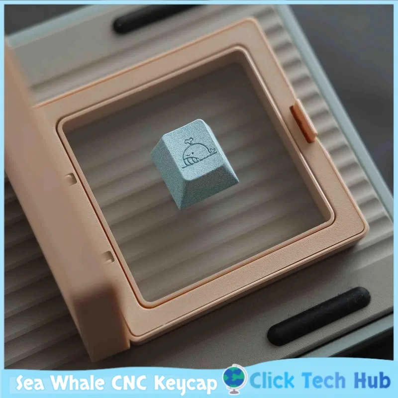 

Sea Whale CNC Keycap Aluminum Alloy ESC Keycap Animal Pattern Personalized Minimalist Cherry R4 Mechanical Keyboard Keycap
