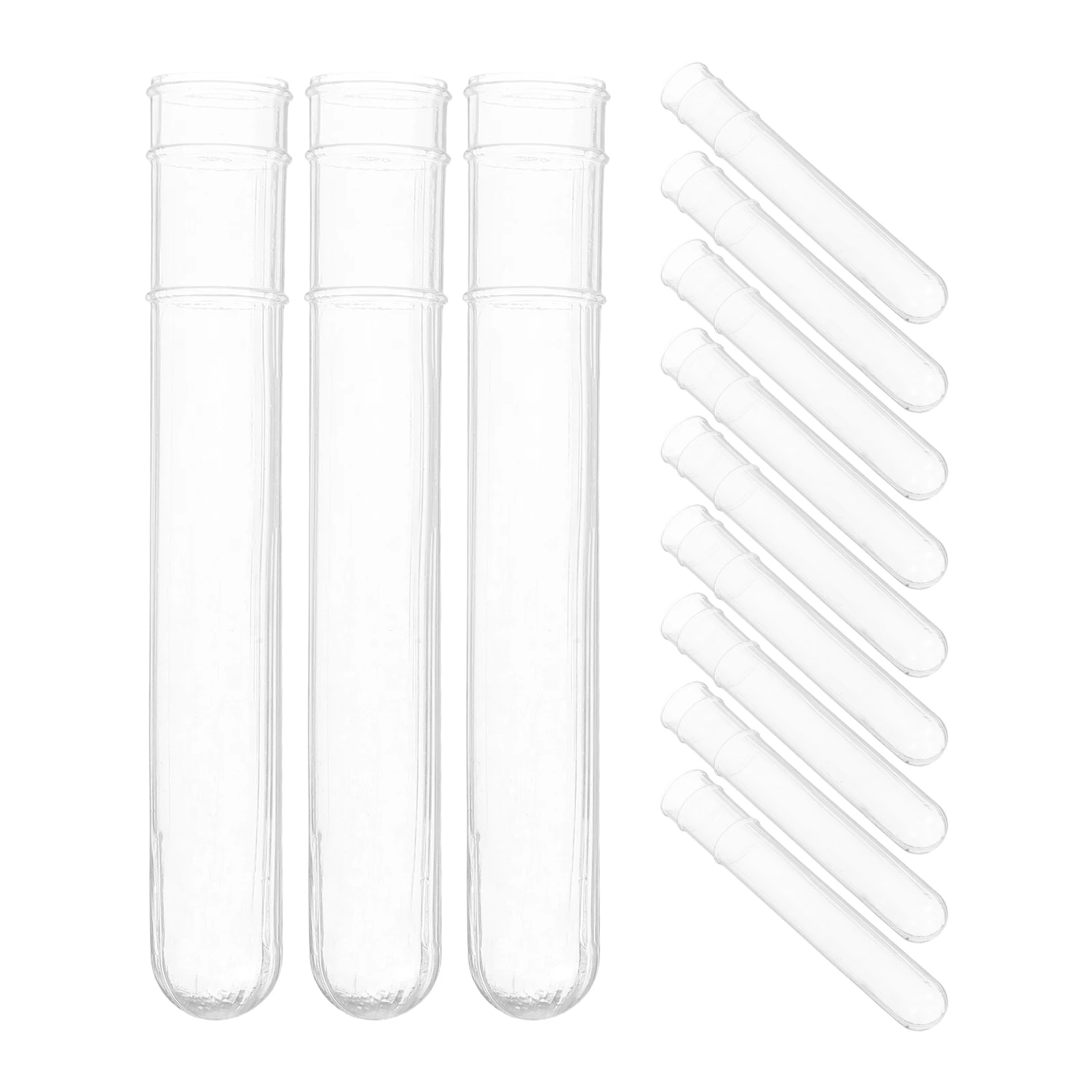

100 Pcs Blood Collection Tube Plastic Tubes Vial Clear Test Transparent Portable Bottles