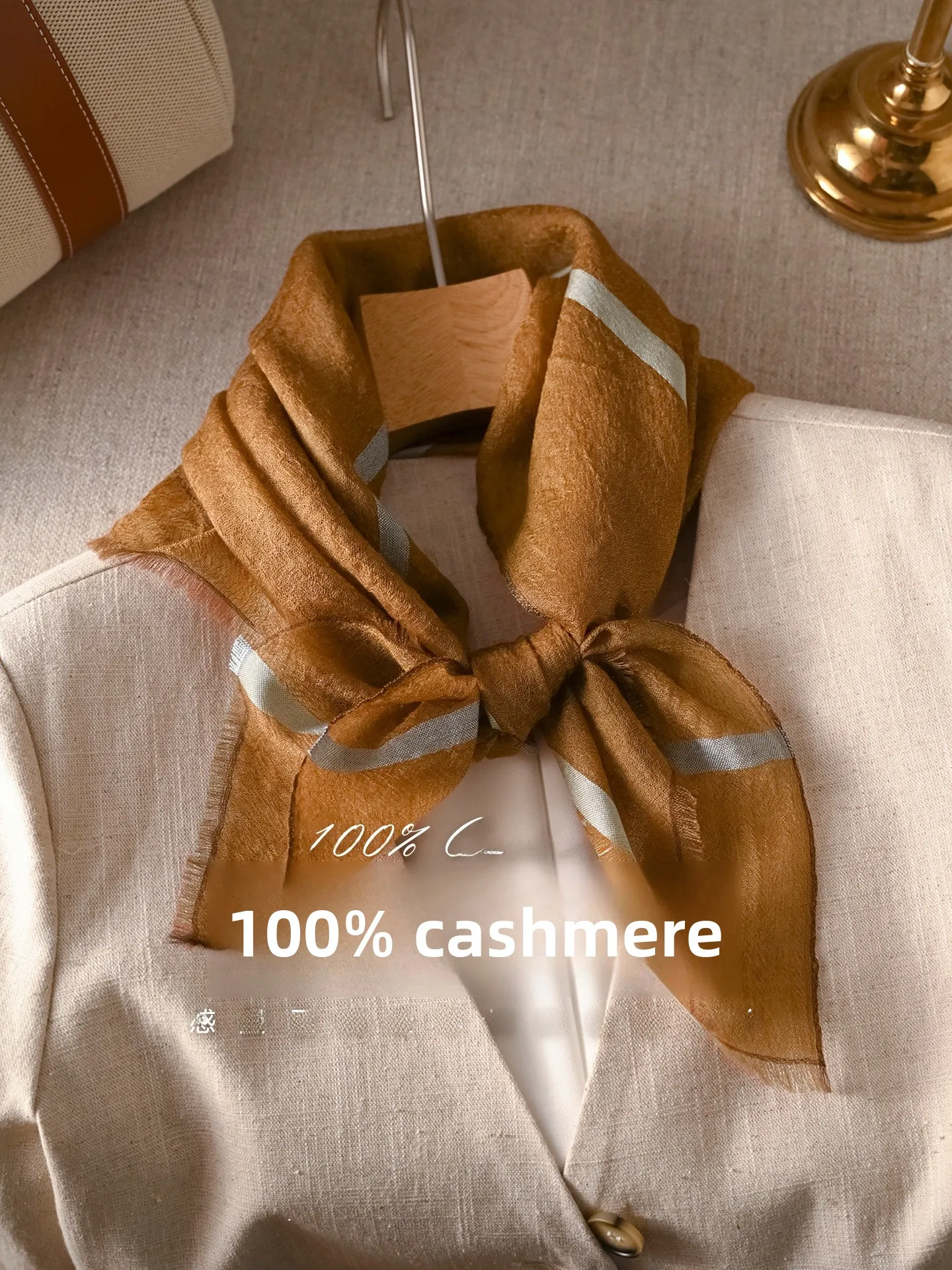 caramel-cashmere-square-scarf-women's-new-2026-spring-woolen-luxury-sensation-neck-warmer-shawl-lightweight-fashion-accessory
