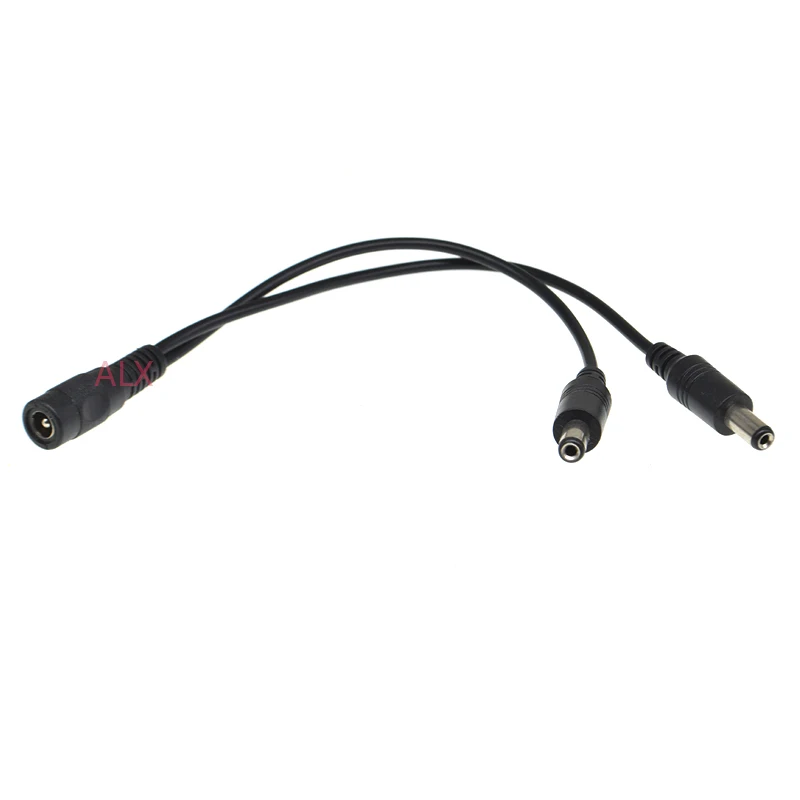 1PCS DC 5.5*2.1MM POWER 1 MALE to 2 FEMALE 1 FEMALE TO MALE CABLE 5.5X2.1 CONNECTOR for CCTV security power Supply adapter 12V
