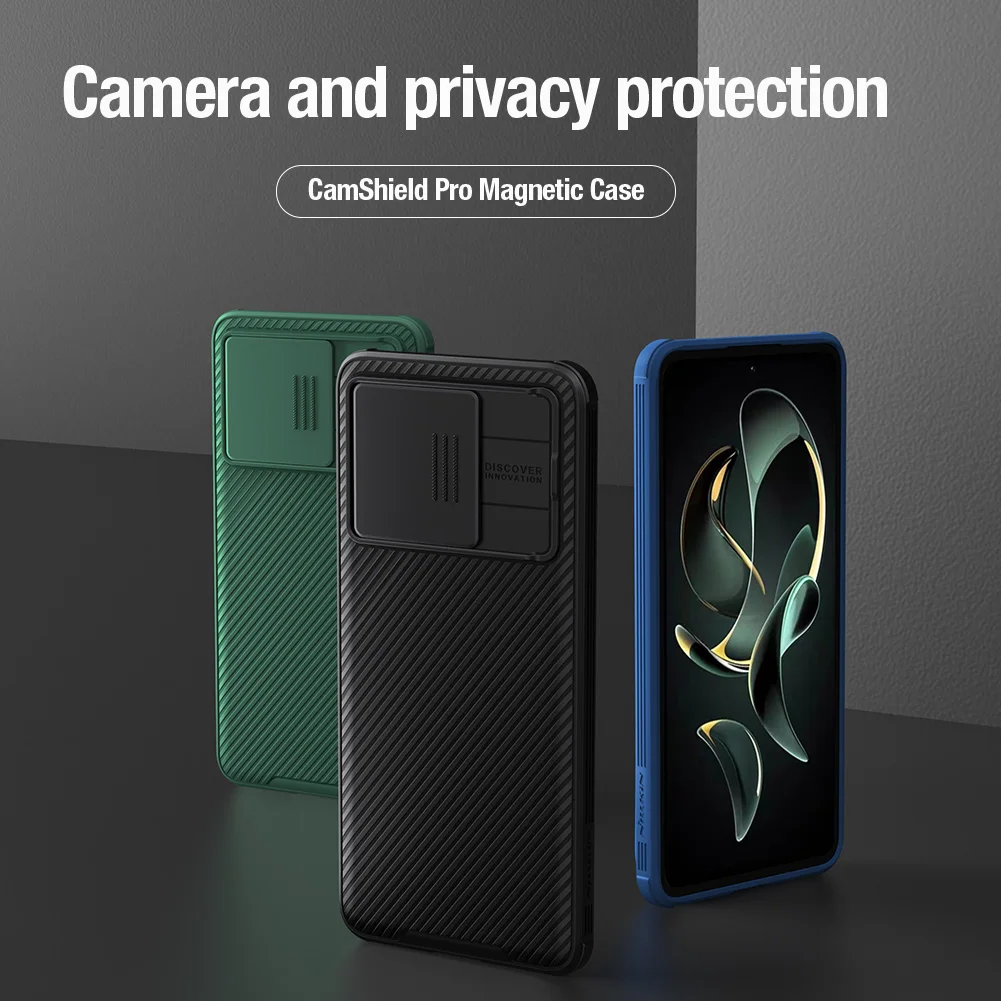 For Xiaomi mi 13t Pro Case NILLKIN Slide Cases Lens Protection Case Cover Anti-skid Cover For Xiaomi mi 13t Black Cover