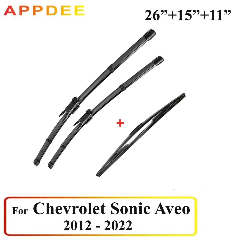 APPDEE Wiper Front Rear Wiper Blades Set For Chevrolet Sonic 2012-2022 2021 2020 Windshield Wiper For Chevrolet Aveo 26