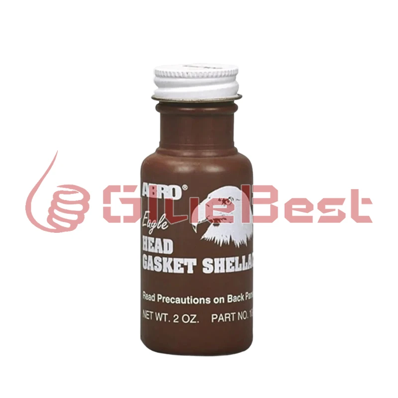 ABRO 2oz Head Gasket Shellac Heat Resistant Sealant Automotive Cylinder Head Engine Block Cooling System Leak Repair Gasket Seal
