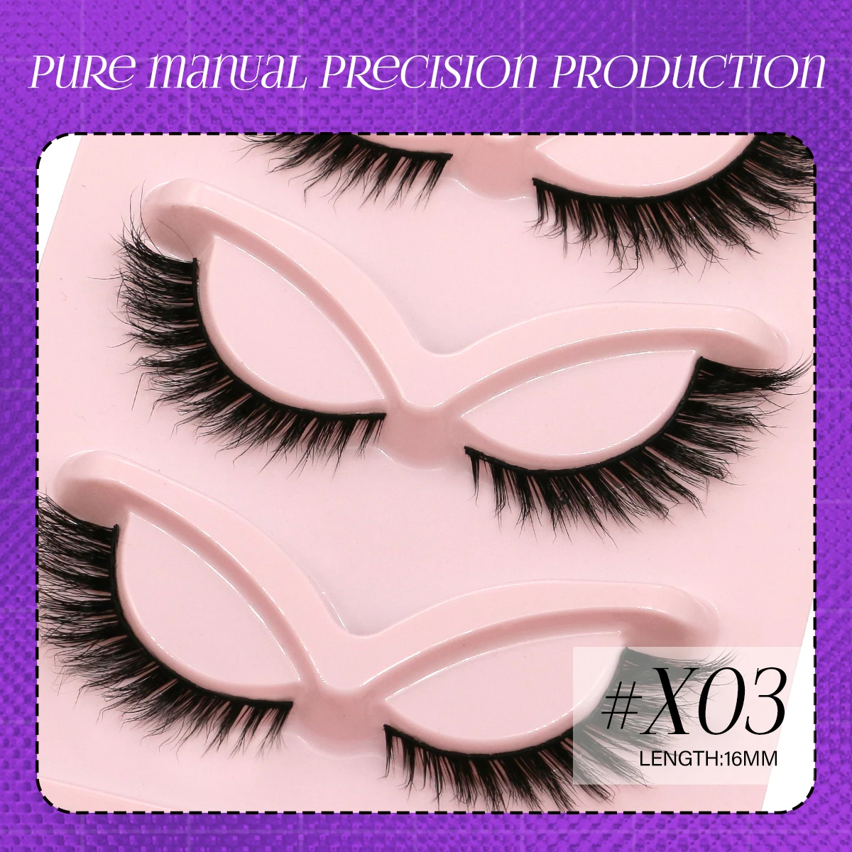 GROINNEYA Cat Eye Lashes Winged End Eye Elongated Eyelashes Natural Look Soft Cross Wispy Full Strip Lashes Eyelash Extension