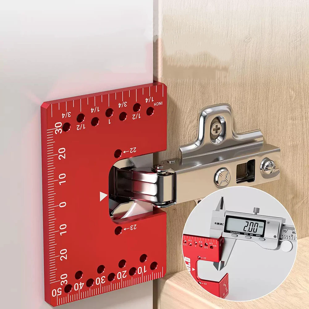 1Pc Magnetic Cabinet Door Hinge Spacer, 2mm Gaps Alignment Tool for Cabinet Door Installation, Hinge Jig for Perfect Doors Gaps,