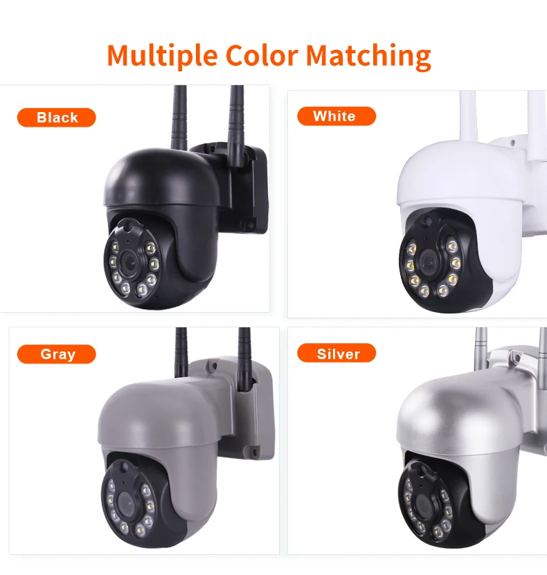 For 3MP EseeCloud 4CH Wireless Outdoor WiFi PTZ Camera NVR Kit Home Security Camera Video Surveillance System