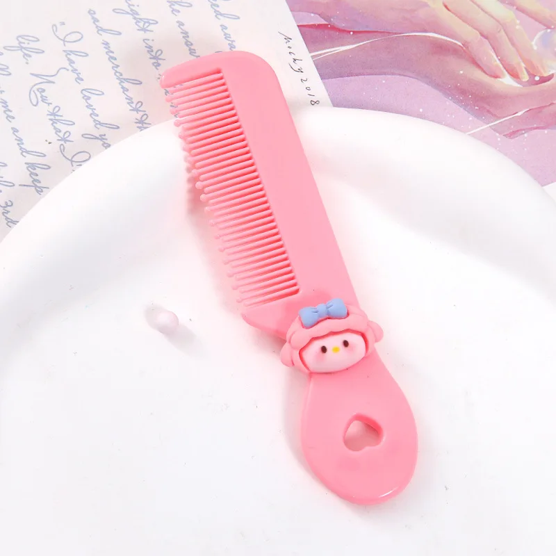 Round Head Comb Small Color Baby Body Care Toddler's Portable Plastic Pregnant Baby  Rounded  Teeth Cartoon