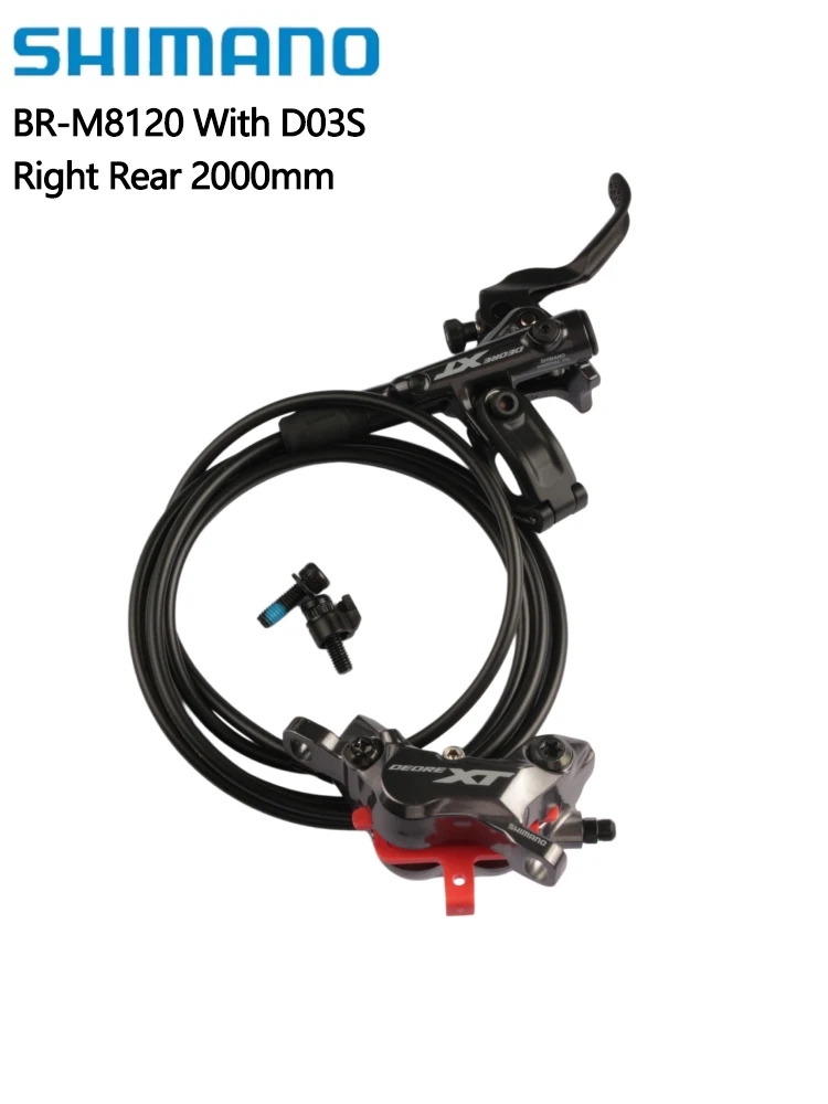 AliExpress Shimano SHIMANO DEORE XT BR-M8120 Brake Caliper Right Rear 2000mm With D03S Pads 4 Pistons Hydraulic Disc Brake For MTB Mountain Bike