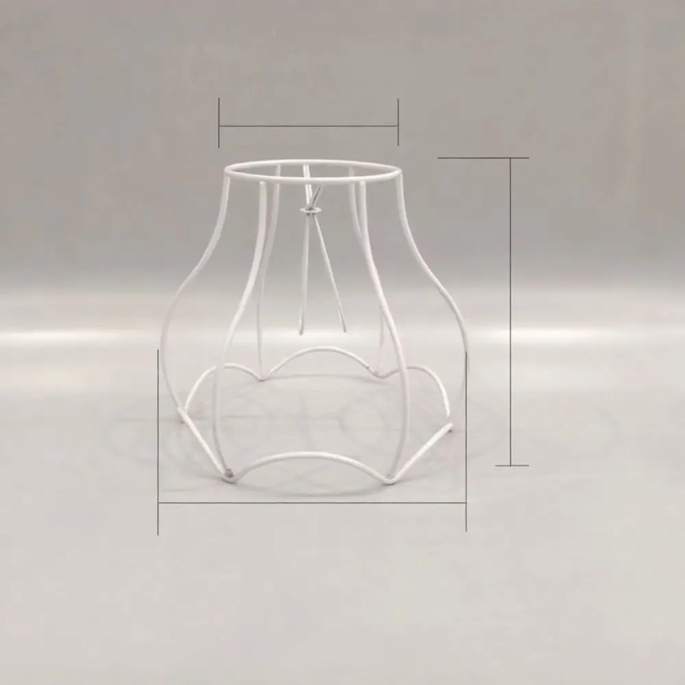 Handmade Craft Lampshade Wire Frame DIY Light Fitting Square And Round Metal Base For Custom Table Pendant Lamp Decor