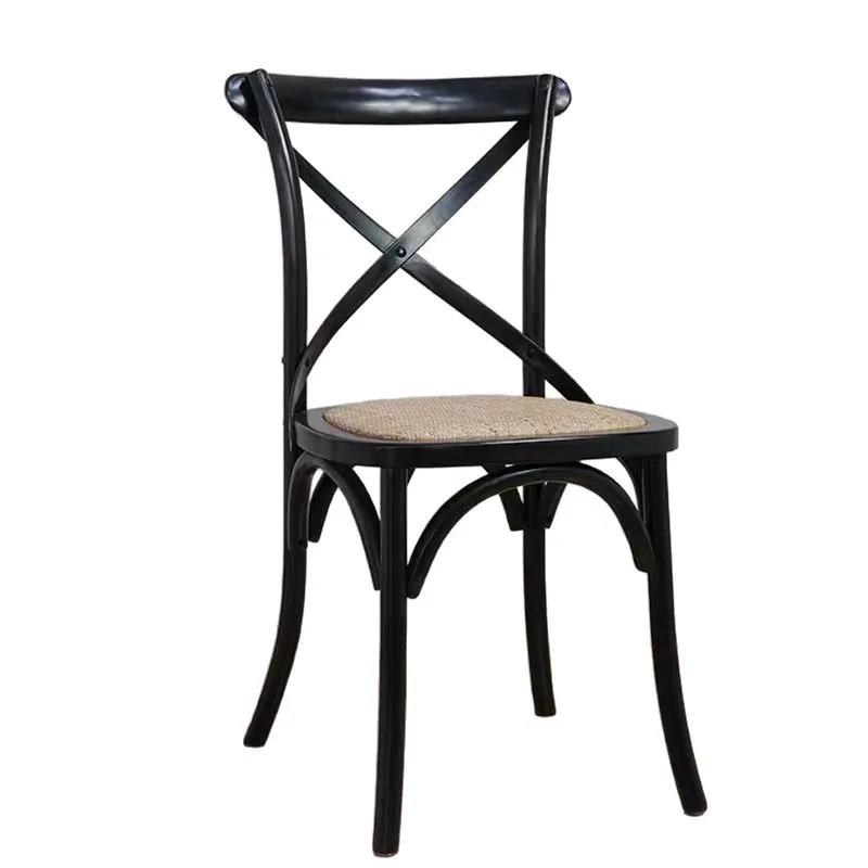 

Retro coffee shop dining chair, commercial solid wood back chair