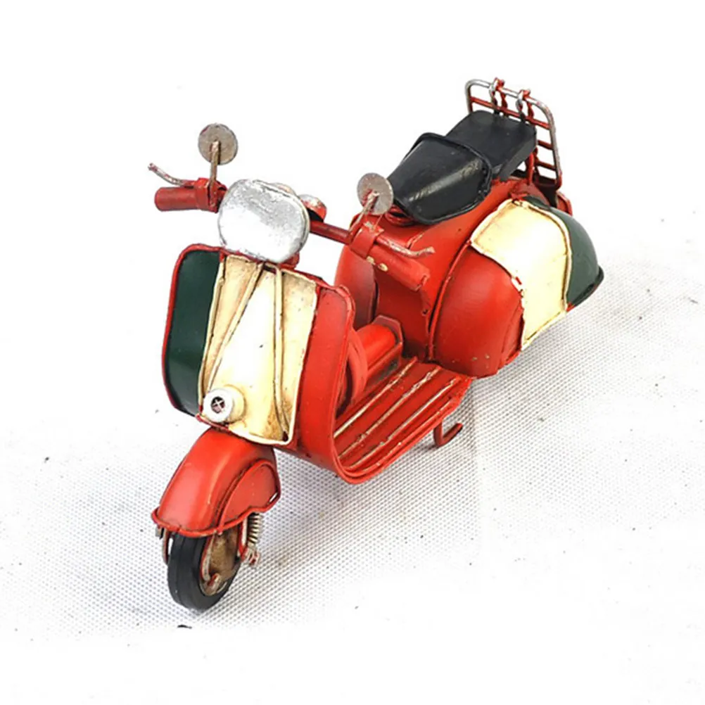 

Italian Scooter Vintage Metal Scooter Retro Iron Art Handicraft Home Bar Club Decoration Red Unique