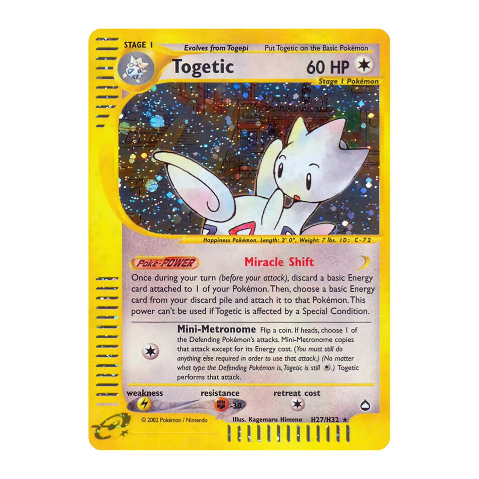 pokemon cards proxy AQUAPOLIS SET Holo PTCG Cards Ampharos Magneton Togetic Holo Ultra Rare PKM E-Card Collectible Trading Gift