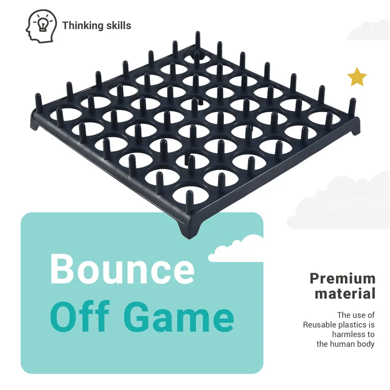 لعبة ABUM-Perfeclan Bounce Off Game الكلاسيكية للأطفال والعائلة الذين يلعبون ألعاب الطاولة التفاعلية