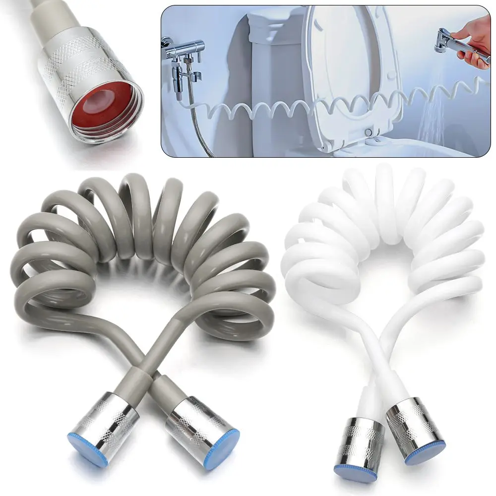 Bathroom Accessories Telephone Line Style Flexible Water Plumbing Bath Sprayer Connect Pipe Toilet Bidet Spring Shower Hose