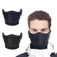 Winter Cycling Mask Warm Polar Fleece Ear Protection Ski Mask Men Women Breathable Mesh Outdoor Running Thermal Neck Cover Mask