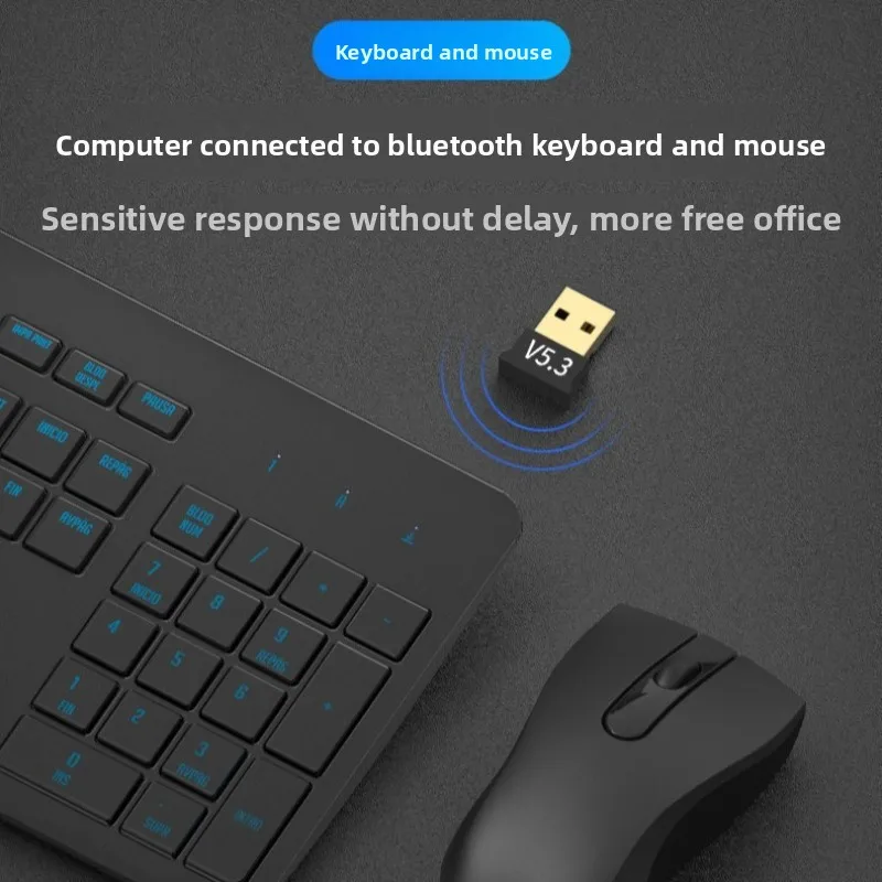 5.3/4.0/5.1 5.4 Adattatore Bluetooth USB Computer Bluetooth senza unità 5.0 Trasmettitore wireless Bluetooth Altoparlante per PC portatile