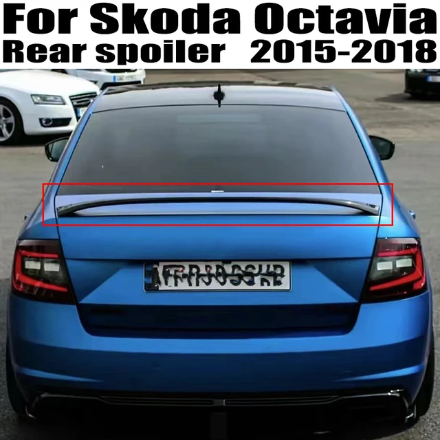 Dla Volkswagen Skoda Octavia Spoiler 2015 2016 2017 2018 wysokiej jakości ABS plastik samochodowy tylna pokrywa bagażnika skrzydła spoiler