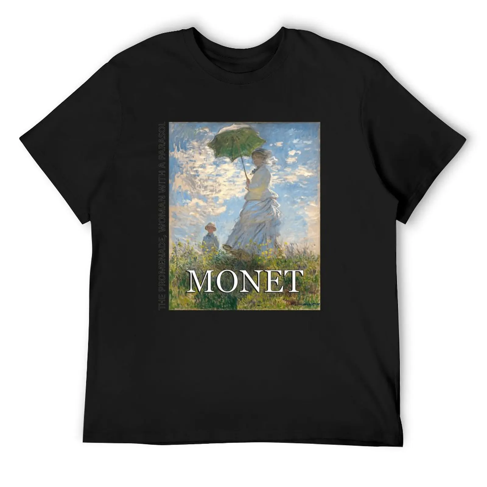 

The Promenade, Woman with a Parasol (Claude Monet) T-Shirt anime clothes sweat boys whites clothing for men