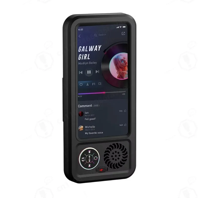 Bathroom Waterproof Phone Holder, 5.3in Speaker, Touch Control, 360° Rotation, No Drill Mount, HiFi Sound