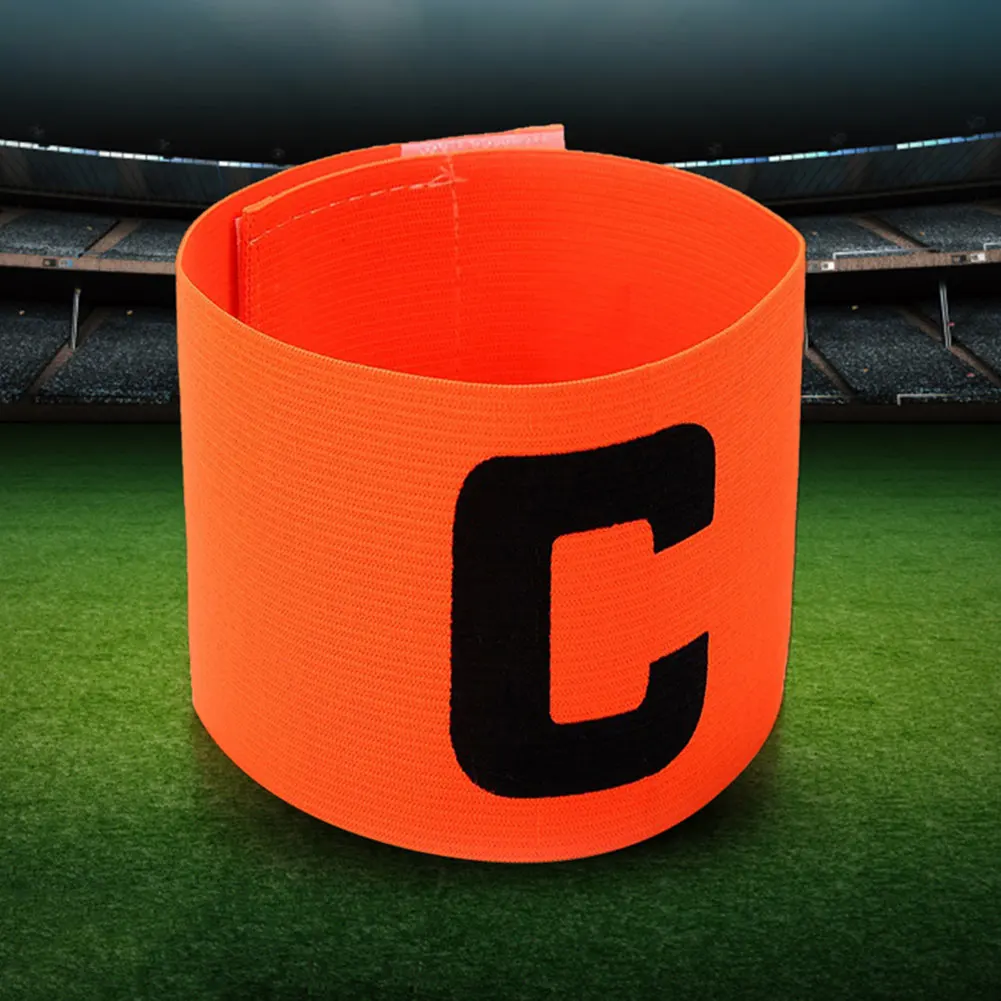 Braçadeira de futebol de nylon, braçadeira de embrulho, presente de futebol de competição (laranja)