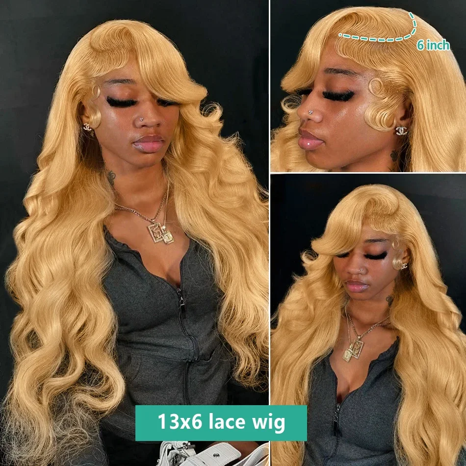 30# Honey Blonde Wig Human Hair 30 Inch 13x6 Hd Lace Frontal Wig 200 Density Body Wave 13x4 Transparent Lace Front Wig For Women image 6