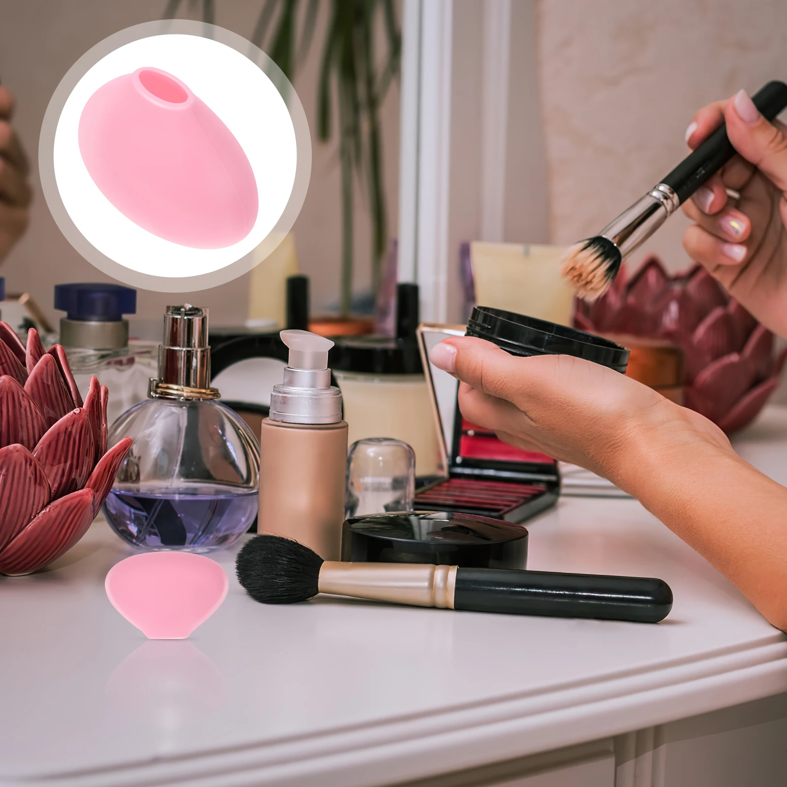 

Silicone Makeup Holder Brush Silicone Makeup Brush Cover Bubble Protective Bubble Dustproof Travel Storage ganizer