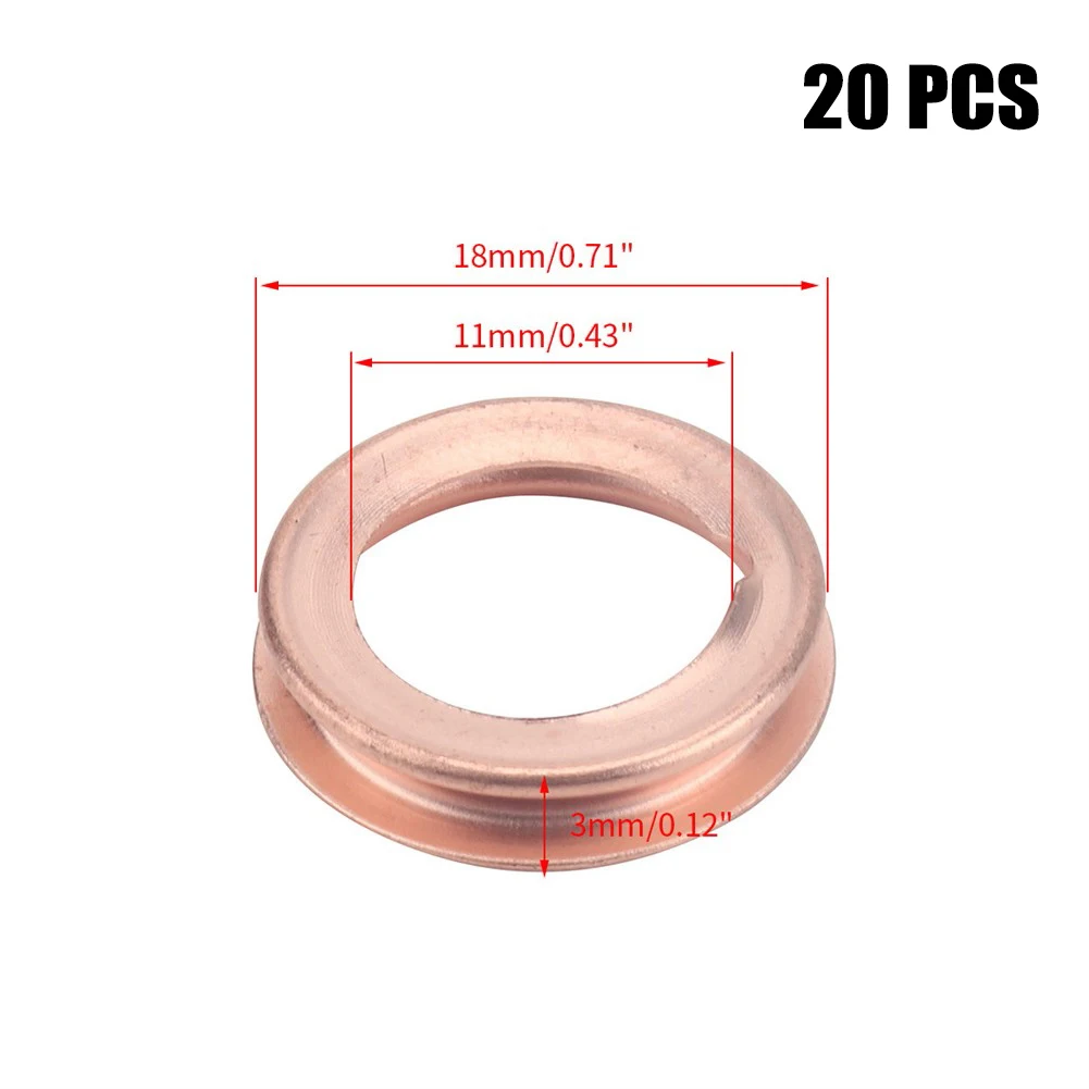 20x Oil Drain Plug Crush Washer Gasket 11026-01M02 For Nissan For Infiniti For GT-R Juke Murano Maxima Sentra Versa Xterra