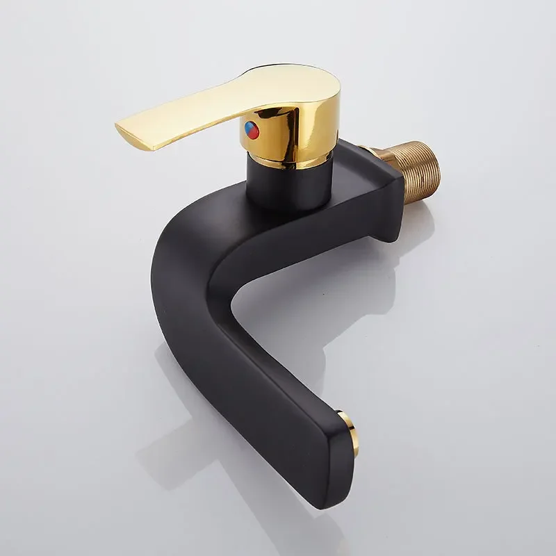 Vidric European style black brass  cold and hot basin faucet  bathroom single handle faucets bath washbasin crane mixer taps