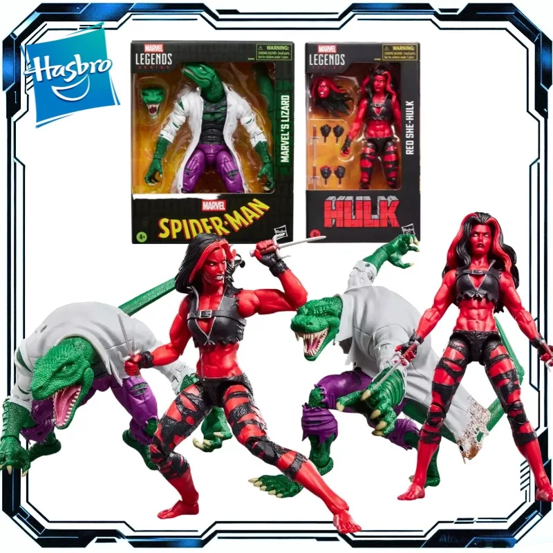 Figura de acción de 6 pulgadas de la serie Marvel Legends de HASBRO, Red She-Hulk, regalo coleccionable, adornos, regalo