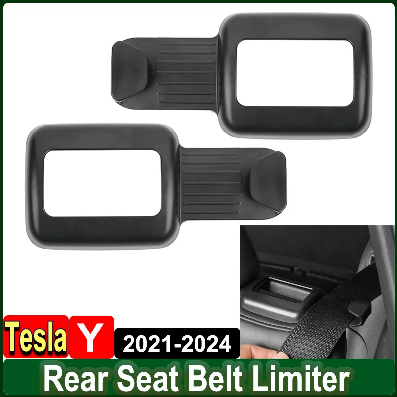 Seat Belt Fixing Bracket for Tesla Model Y 2024 Rear Seat Safe Belt Guide Limiter Protective Cover ABS Car Interior Accessories