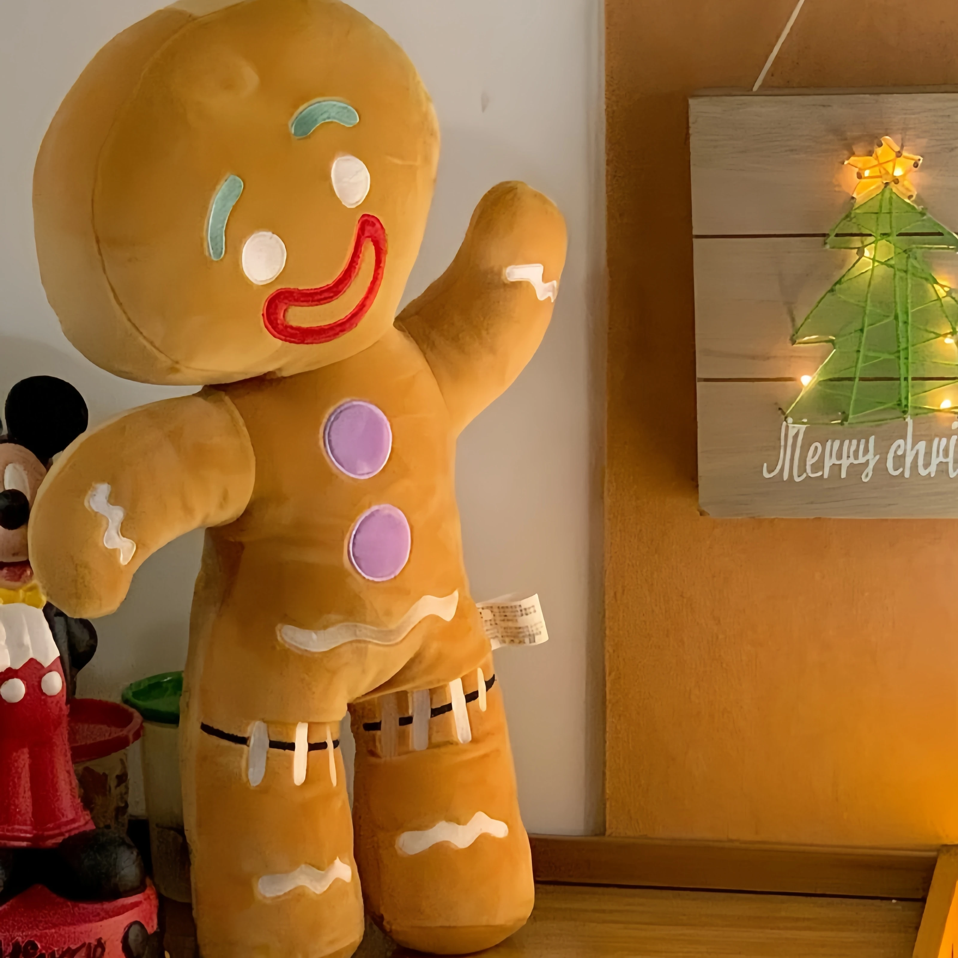 

Мультяшный пряничный человечек, плюшевая игрушка, печенье, пелуче, мягкая кукла, украшение для комнаты, подарки на день рождения