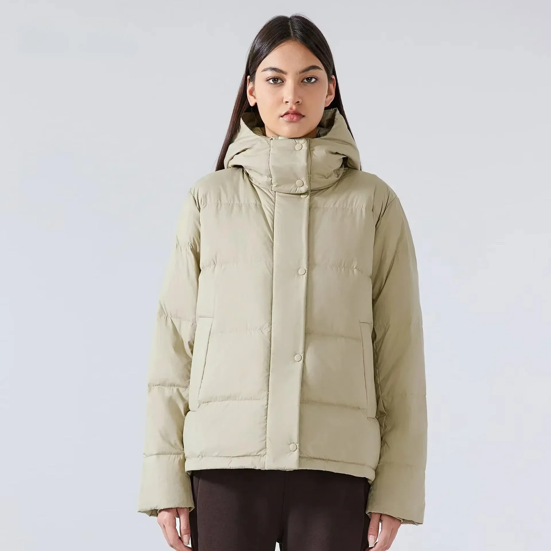 

Lemon Wunder Puff Winter Detachable Hooded High-end Down Jacket Women Autumn and Winter Casual Hooded Jacket Women's Sports Top