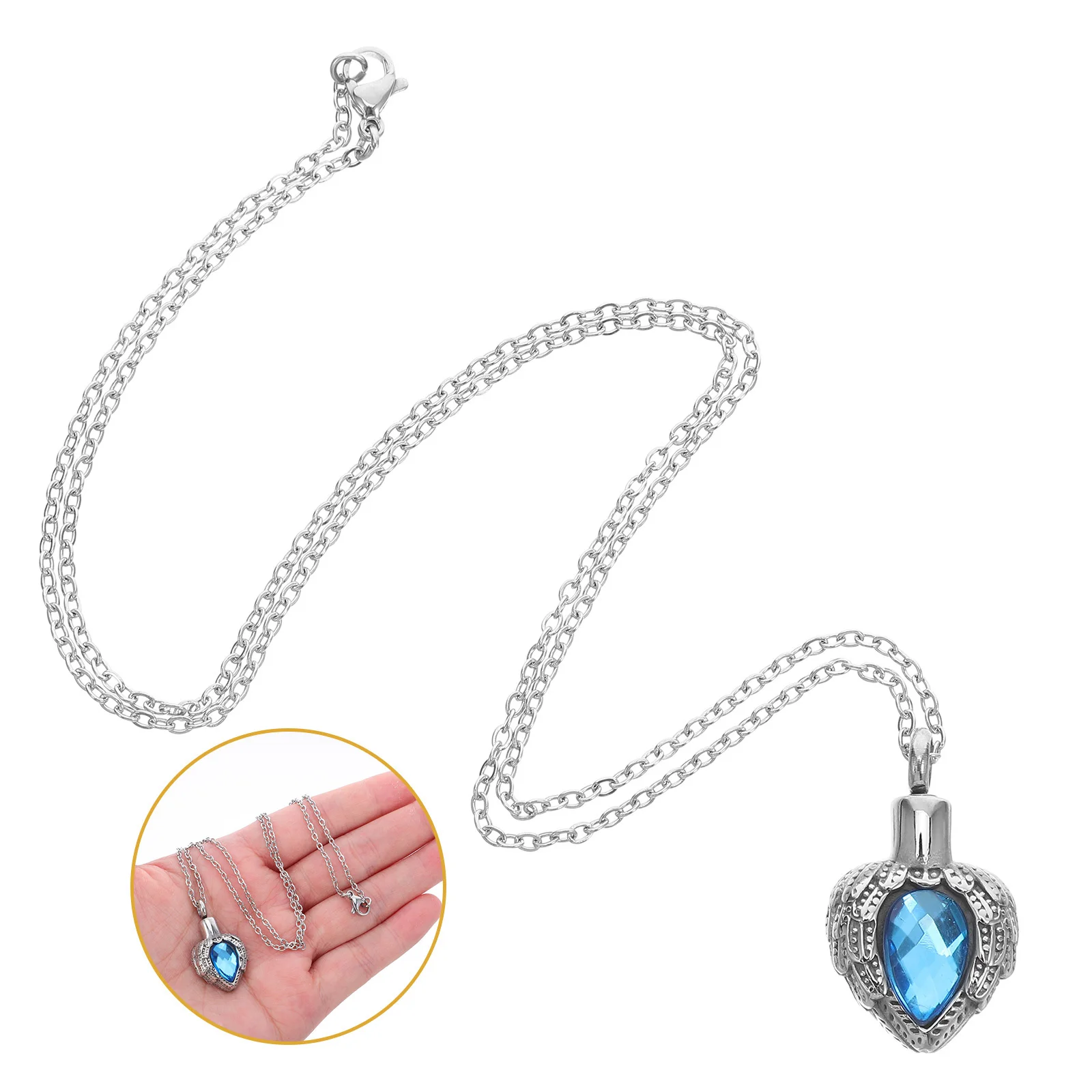 

Heart-Shaped Pet Ashes Memorial Keepsake Necklace Stainless Steel Cremation Jewelry for Emotional Urn Necklace