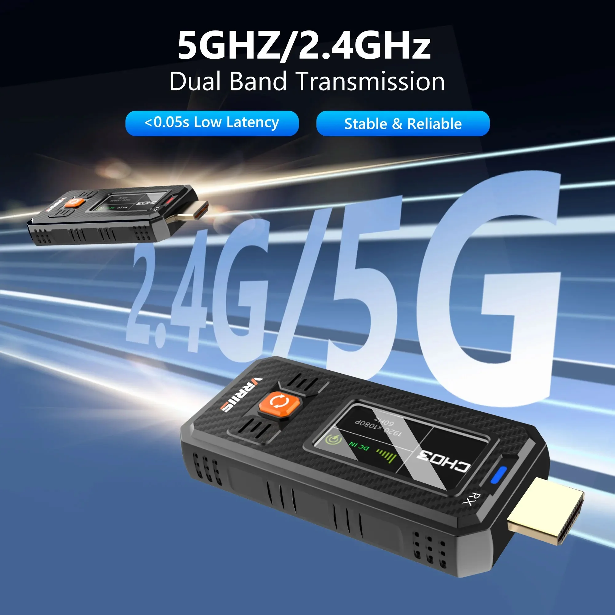 Fotografia 3: 350m sem fio hdmi transmissor de áudio e vídeo e receptor extensor computador portátil pc para adaptador de exibição de tv pode alterar frequência