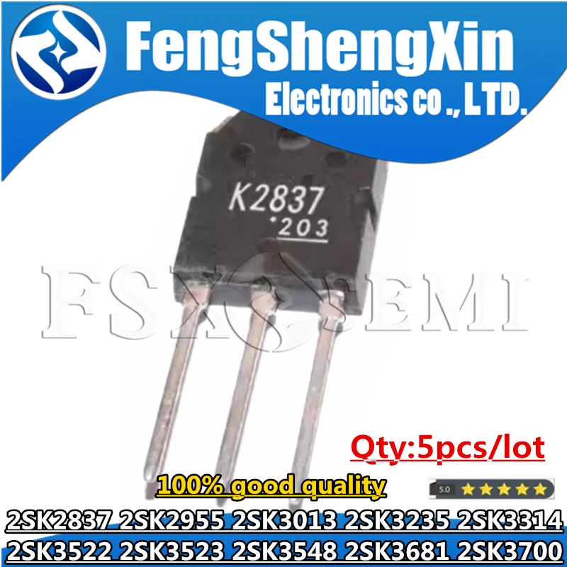 

5pcs K2837 K2955 K3013 K3235 K3314 K3700 TO3P 2SK2837 2SK2955 2SK3013 2SK3235 2SK3314 2SK3522 2SK3523 2SK3548 2SK3681 2SK3700