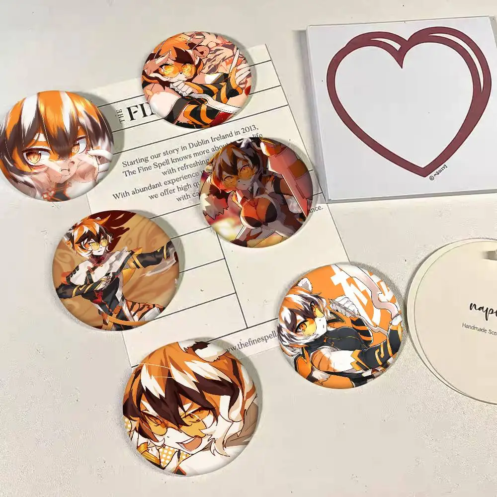 Game Waai Fu Arknights Rundes Abzeichen, kreative Brosche, Kleidung, Rucksack, Zubehör, Anstecknadel