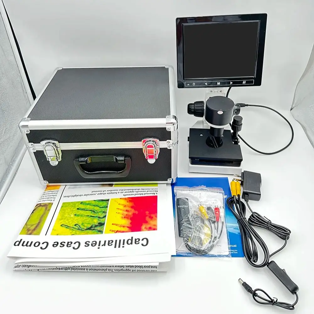 2026 New Microcirculation microscope 680X magnification detection of finger capillaries 8 inch display screen optional
