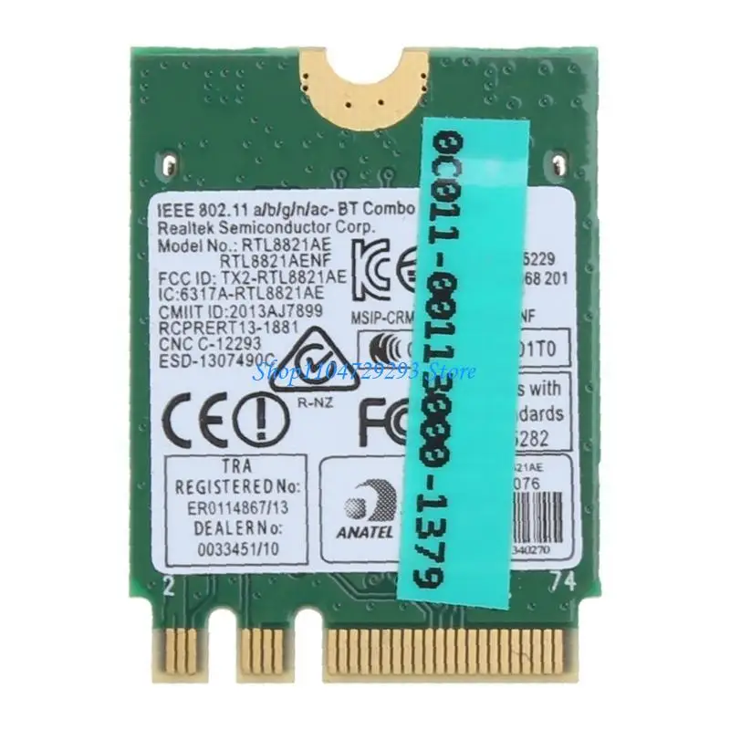 

Y2GD Mini Wireless WIFI Card Dual Band Bluetooth-compatible NGFF for M.2 For Realtek RTL8821AE 802.11a/b/g/n/ac