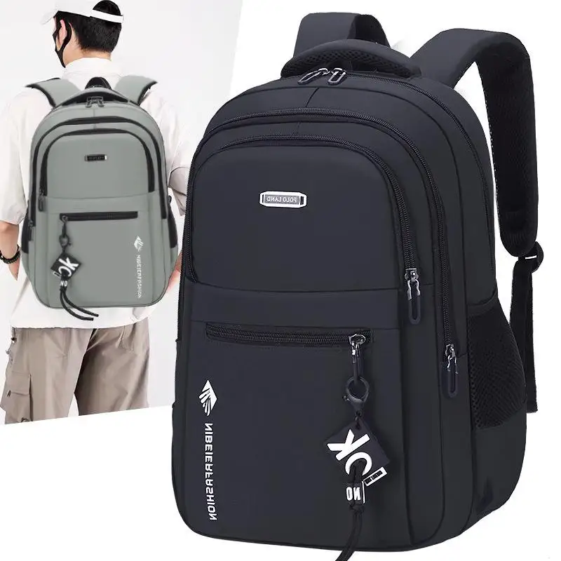 Large Capacity Casual Travel Business Men's Backpack Laptop Bag Double Shoulder Ideal for High School Junior College Students...