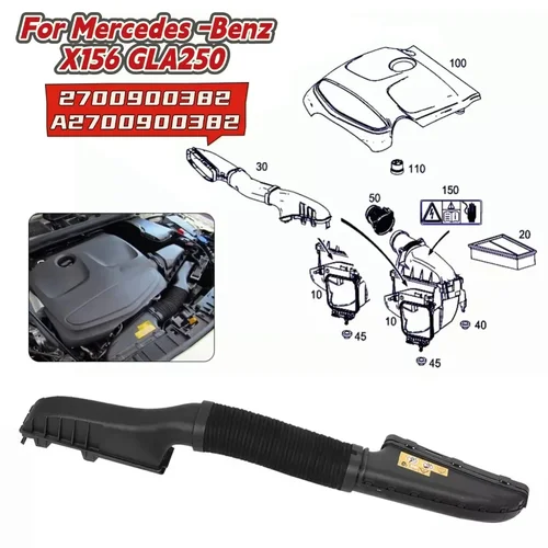 Nueva manguera de conducto de entrada de filtro de aire OE A2700900382 para mercedes-benz A B CLA GLA clase W176 W246 X156