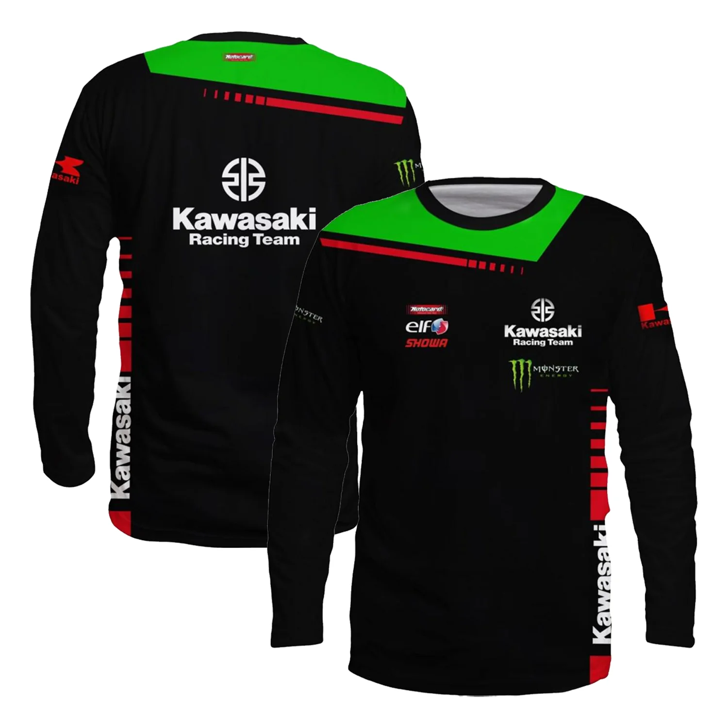 

Kawasaki Motto трикотажная футболка с длинными рукавами, новейший уличный трикотаж, летняя классическая футболка для взрослых, свободный мотоциклетный трикотаж для тренировок