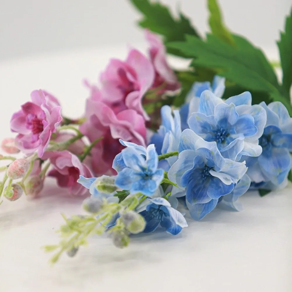 

72cm Artificial Delphinium Flower Lifelike Moisturizing Delphinium Stem Real Touch Simulation Flower Wedding Bouquet