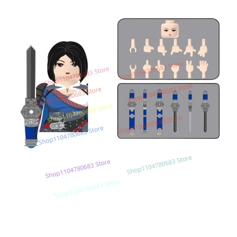 MOC اللبنات شخصيات الحركة الصغيرة وو زيتيان التجمع نموذج الكرتون الرسوم المتحركة الملحقات لعبة هدية جمع