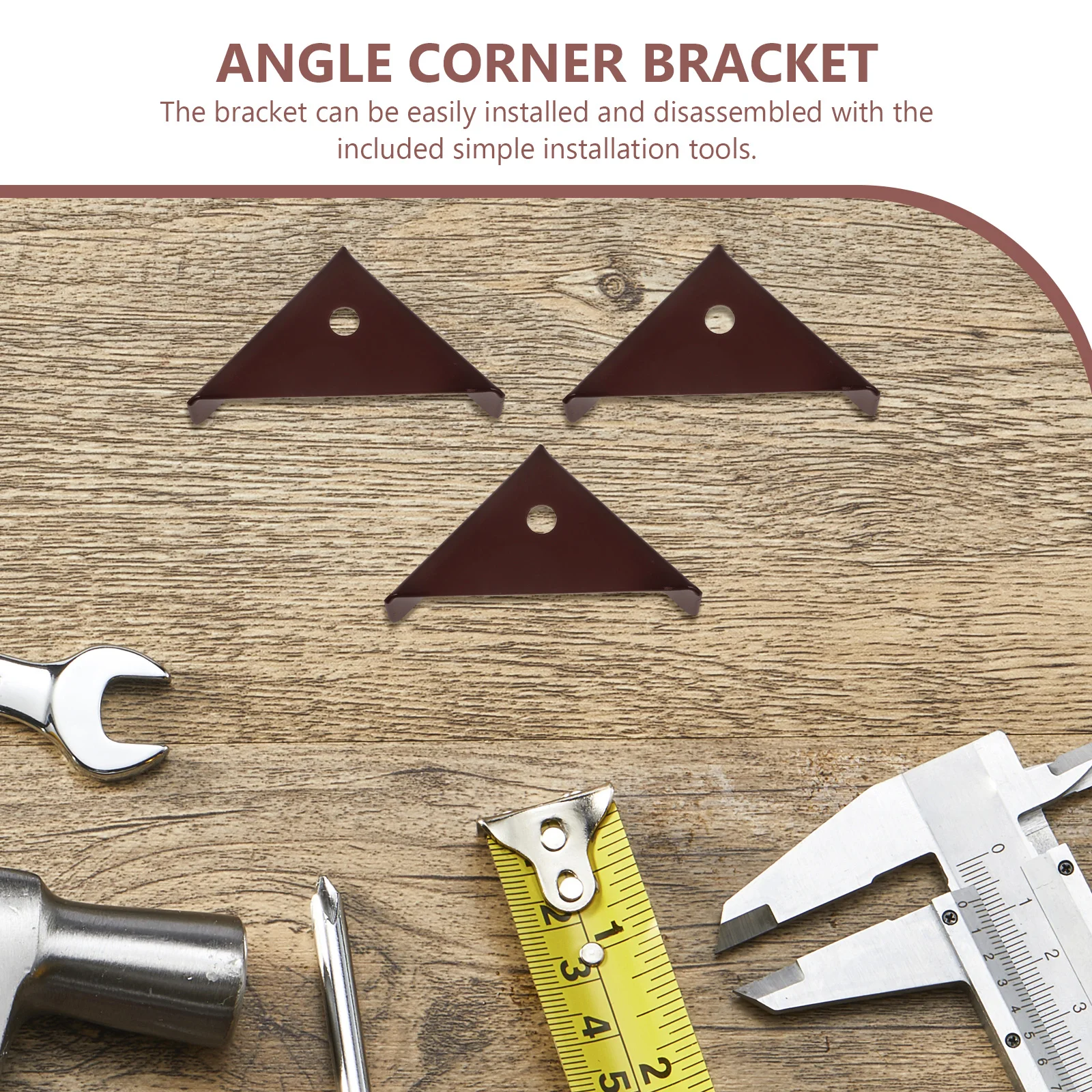 

10pcs Triangle Code Brackets Thickened Steel Furniture Connectors Bed Frame Shelf Supports Angle Brackets Wood Hardware