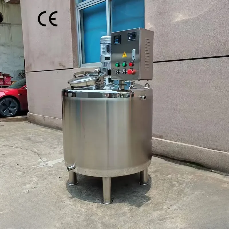 500L Electric Heating Stainless Steel Mixing Tank for Milk, Juice, and Beverage Insulation and Mixing