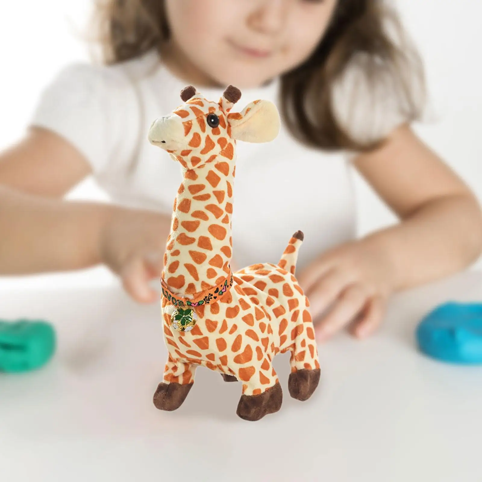 Girafa brinquedo decoração para casa girafa animal de pelúcia para presentes crianças