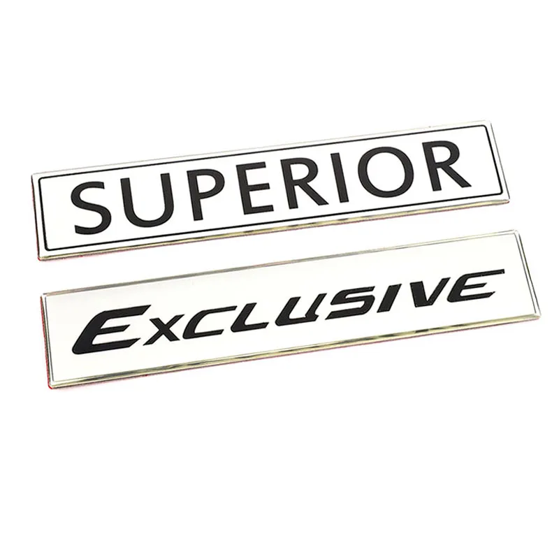 Car Stickers for BMW Audi Toyota Honda Chevrole Skoda Dodge Mazda KIA Emblem Trunk Badge Auto Decals Superior Exclusive Sticker